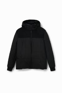 Effen jack met capuchon - BLACK - S