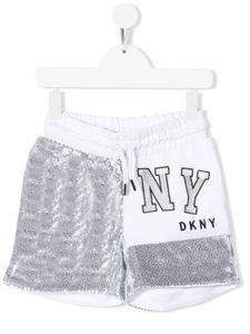 Dkny Kids short NY à sequins - Blanc