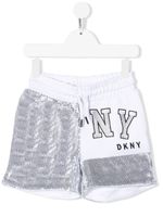 Dkny Kids short NY à sequins - Blanc