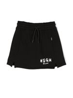 MSGM Kids jupe à logo imprimé - Noir
