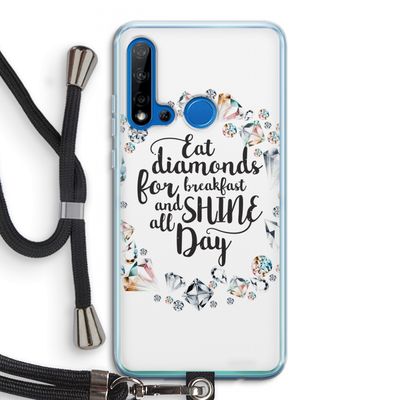 Diamonds: Huawei P20 Lite (2019) Transparant Hoesje met koord