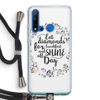 Diamonds: Huawei P20 Lite (2019) Transparant Hoesje met koord
