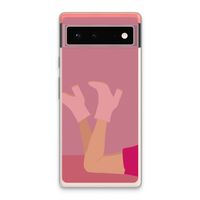 Pink boots: Google Pixel 6 Transparant Hoesje Pink boots: Google Pixel 6 Transparant Hoesje