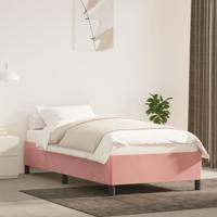 Bedframe fluweel roze 80x200 cm