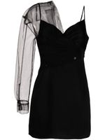 ACT Nº1 robe courte asymétrique en satin - Noir