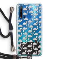Zwanen: Huawei P20 Lite (2019) Transparant Hoesje met koord