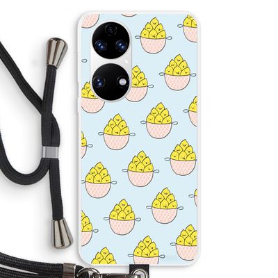 Citroenen: Huawei P50 Transparant Hoesje met koord