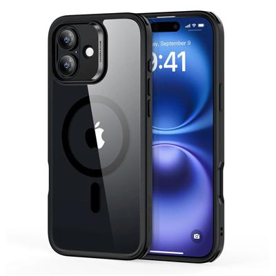 iPhone 16 Classic Hybrid Case (HaloLock) - Clear Black