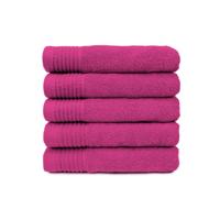 The One Handdoek 450 gram 50x100 cm Magenta (5 stuks)