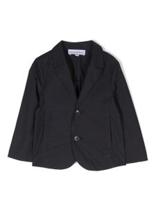 Emporio Armani Kids blazer en coton à simple boutonnage - Bleu