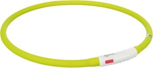 TRIXIE HALSBAND HOND USB FLASH LIGHT LICHTGEVEND OPLAADBAAR GROEN 70 CM