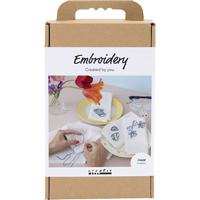 Creativ Company Hobbyset borduurwerk, servetten, off white, 1 doos