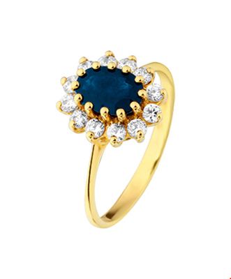 TFT Ring Saffier En Zirkonia Geelgoud
