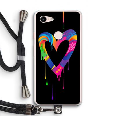 Melts My Heart: Pixel 3 XL Transparant Hoesje met koord