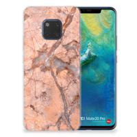 Huawei Mate 20 Pro | TPU | Siliconen hoesje | Marmer Oranje Huawei Mate 20 Pro | TPU | Siliconen hoesje | Marmer Oranje