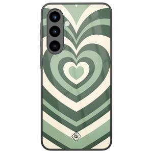 Samsung Galaxy A56 glazen hardcase - Hart swirl groen