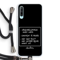 Mijn Motto's: Huawei P Smart Pro Transparant Hoesje met koord