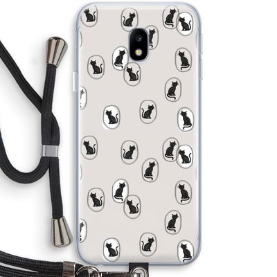 Miauw: Samsung Galaxy J3 (2017) Transparant Hoesje met koord