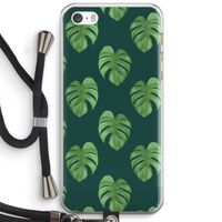 Monstera leaves: iPhone 5 / 5S / SE Transparant Hoesje met koord