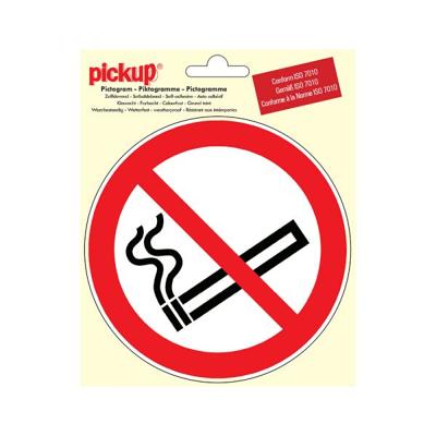 Sticker Verboden te roken - 150 mm rond.