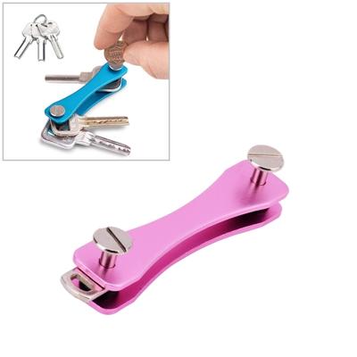 Draagbare metalen Sleutelopslag clip (roze)