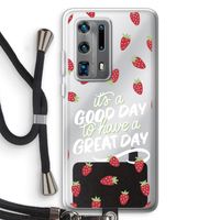 Don't forget to have a great day: Huawei P40 Pro Plus Transparant Hoesje met koord