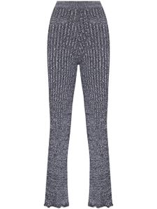 Rabanne pantalon évasé en maille - Noir