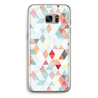 Gekleurde driehoekjes pastel: Samsung Galaxy S7 Edge Transparant Hoesje