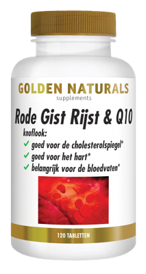 Golden Naturals Supplementen Rode Gist Rijst & Q10 120Tabletten Golden Naturals Supplementen Rode Gist Rijst & Q10 120Tabletten