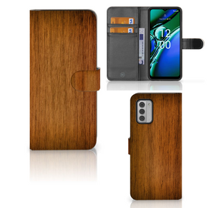 Nokia G42 Book Style Case Donker Hout