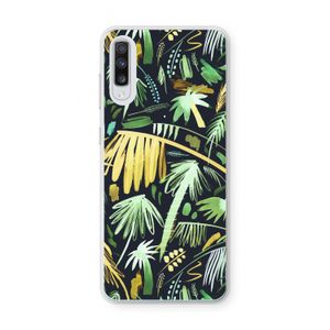 Tropical Palms Dark: Samsung Galaxy A70 Transparant Hoesje