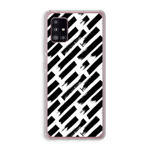 Zwarte vegen: Samsung Galaxy A51 5G Transparant Hoesje