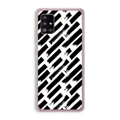 Zwarte vegen: Samsung Galaxy A51 5G Transparant Hoesje