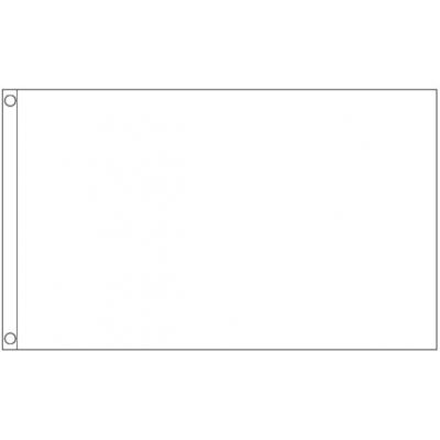 Witte vlag - 3x - 150 x 90 cm - decoratie vlag in de kleur wit - polyester - met ophangogen
