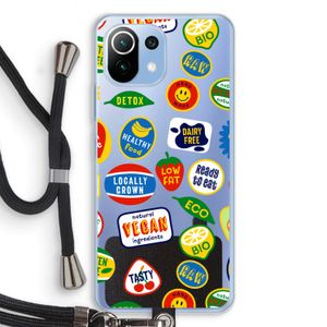 Fruitsticker: Xiaomi Mi 11 Lite Transparant Hoesje met koord