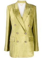 Victoria Beckham blazer croisé à revers crantés - Vert - thumbnail