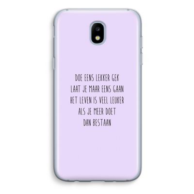 Gek: Samsung Galaxy J5 (2017) Transparant Hoesje