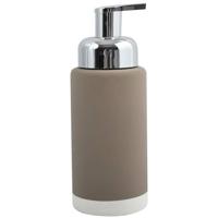 MSV Zeeppompje|dispenser Enzo - keramiek - taupe|zilver - 18 cm