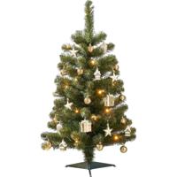 Decoratie Kerstboom 90x50 cm + LED Verlichting en 26 Ornamenten Groen/Goud Decoratie Kerstboom 90x50 cm + LED Verlichting en 26 Ornamenten Groen/Goud