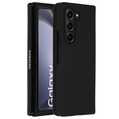 AccezzLiquid Silicone Backcover Samsung Galaxy Z Fold 5 Telefoonhoesje Zwart