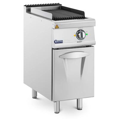 Lavasteengrill - 4,5 kW - 50 tot 300 °C - 400 V - 40 x 73 cm - Pro 730 Serie - Royal Catering