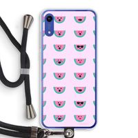 Smiley watermeloenprint: Honor Play 8A Transparant Hoesje met koord