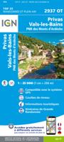 Wandelkaart - Topografische kaart 2937OT Privas - Vals-les-Bains | IGN - Institut Géographique National