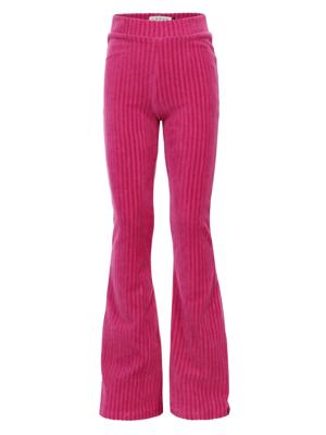 LOOXS Little winter velvet broek meisjes - roze- rib