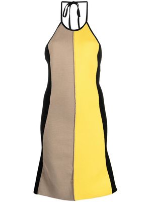 Sunnei robe colour block à empiècements - Jaune
