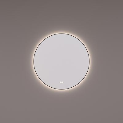 Spiegel Hipp Design SPV 13500 BL Rond Met Verlichting Incl. Spiegelverwarming en Mat Zwart Frame (Alle Maten)