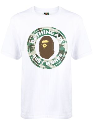 A BATHING APE® t-shirt à logo imprimé - Blanc