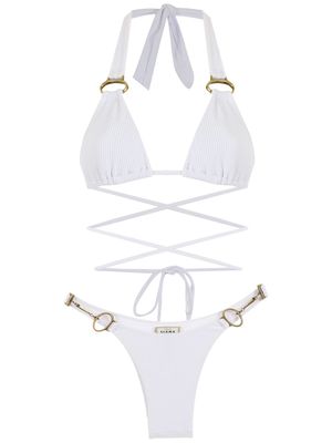 Amir Slama bikini à lanière multi-tours - Blanc