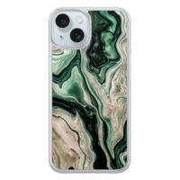 iPhone 13 hybride hoesje - Green waves iPhone 13 hybride hoesje - Green waves