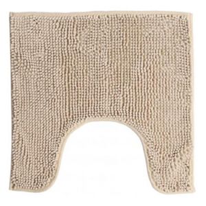 Urban Living WC/Toilet Badkamerkleedje/badmat tapijt - voor op de vloer - beige - 49 x 49 cm   -